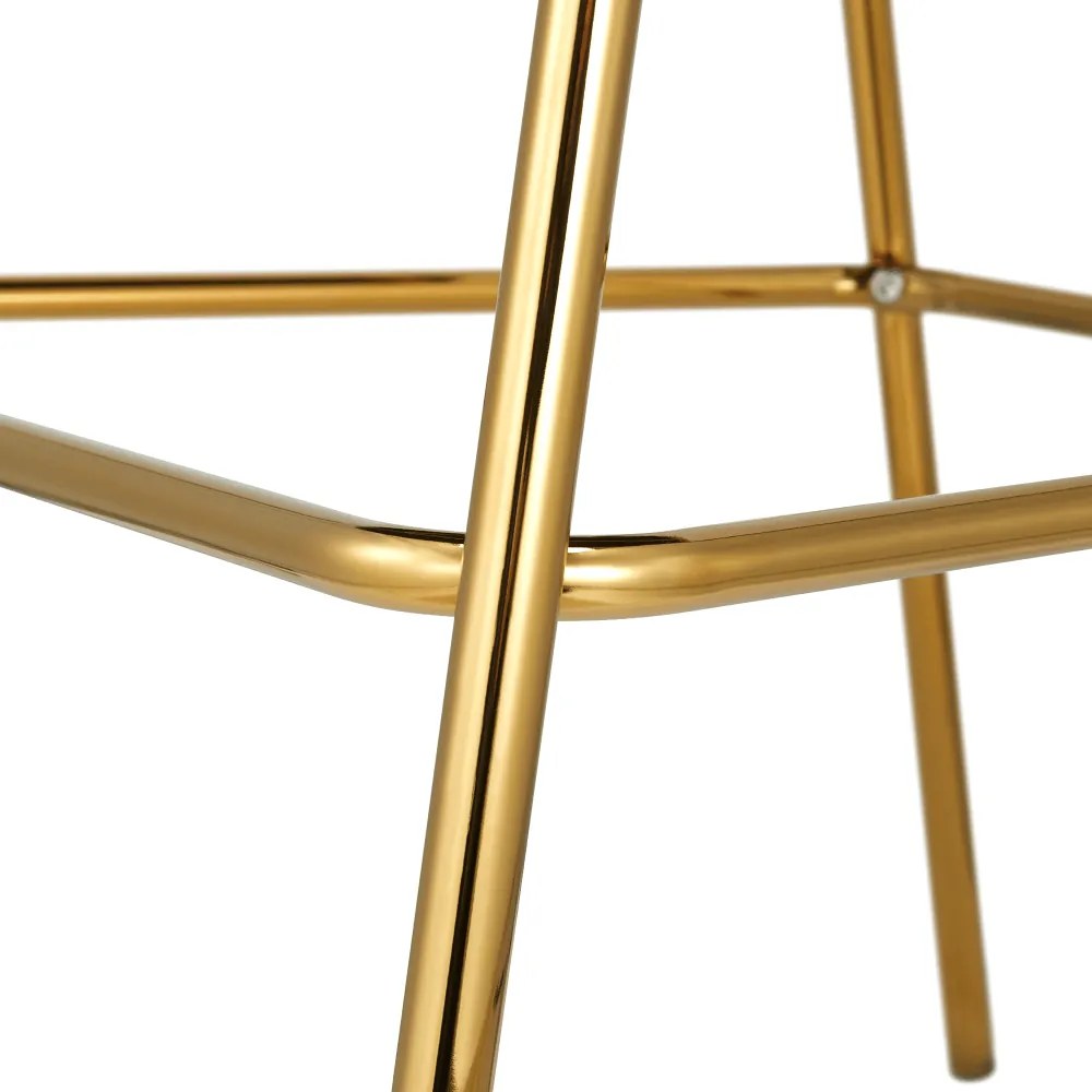 Scaun de bar de design, material catifea neagra gold crom auriu, DASMIN TIP 2