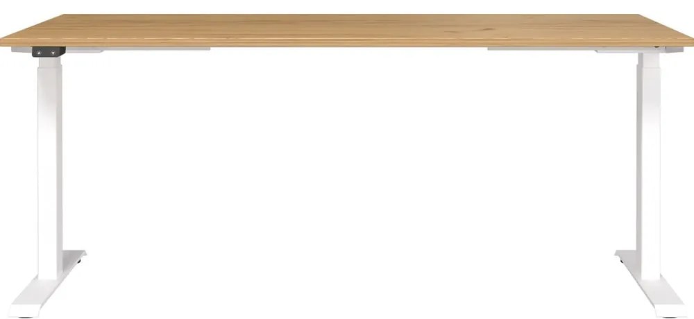 Birou cu blat cu aspect de lemn de stejar cu înălțime ajustabilă electric 80x180 cm Jet – Germania