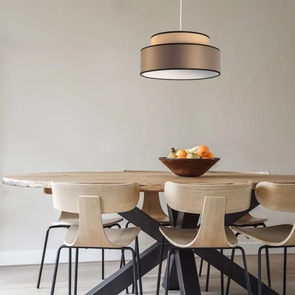 Lustră pe cablu GRACE 1xE27/60W/230V bej/maro