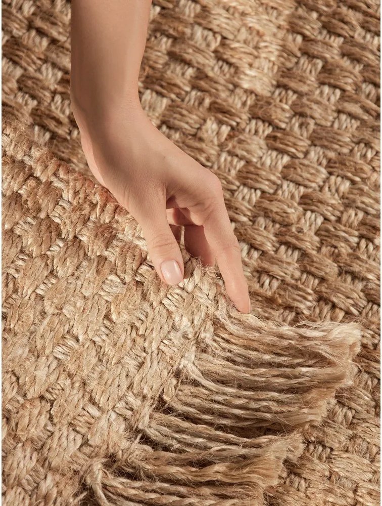 Covor în culoare naturală reversibil/țesut manual din iută 120x170 cm Fjord – Hanse Home