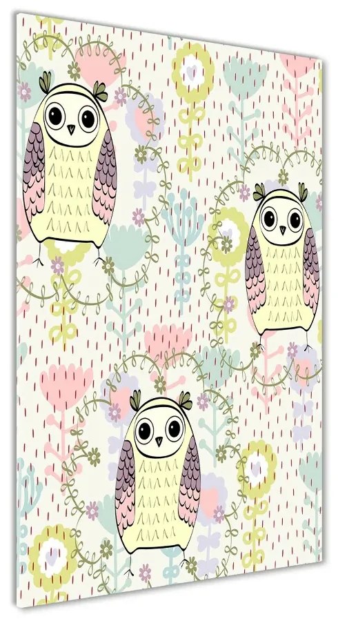 Tablou Printat Pe Sticlă Owls