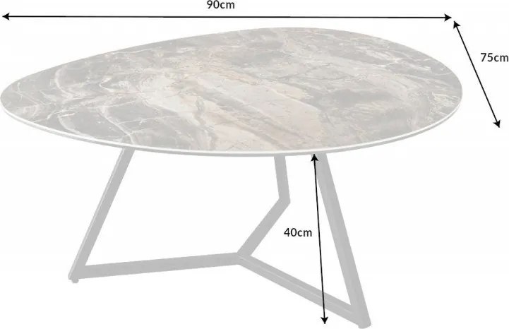 Masuta moderna Marvelous taupe 90cm