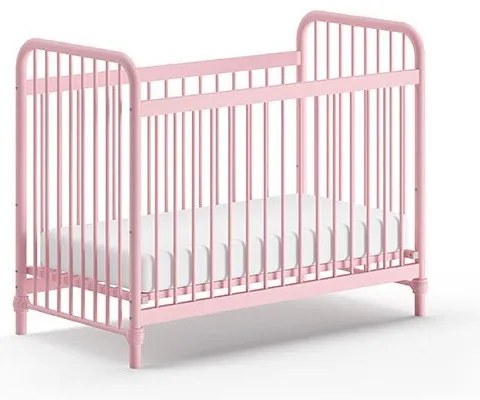 Pătuț roz din metal 60x120 cm BRONXX – Vipack