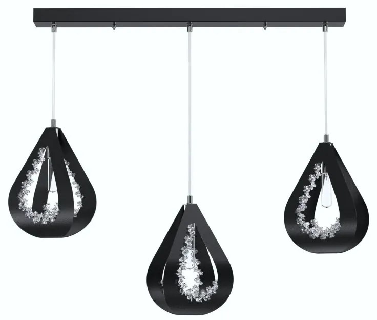 Lustra moderna cu 3 pendule design LUX realizata manual ALMOND XL A