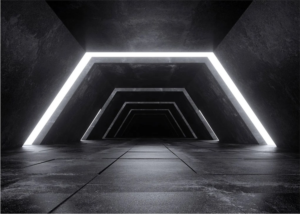 Tablou pe sticlă - Tunel futurist (70x50 cm)