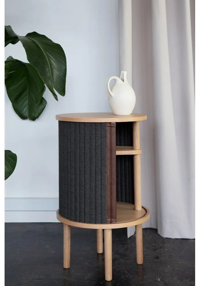 Măsuță auxiliară rotundă din lemn masiv de stejar ø 38 cm Audacious – UMAGE