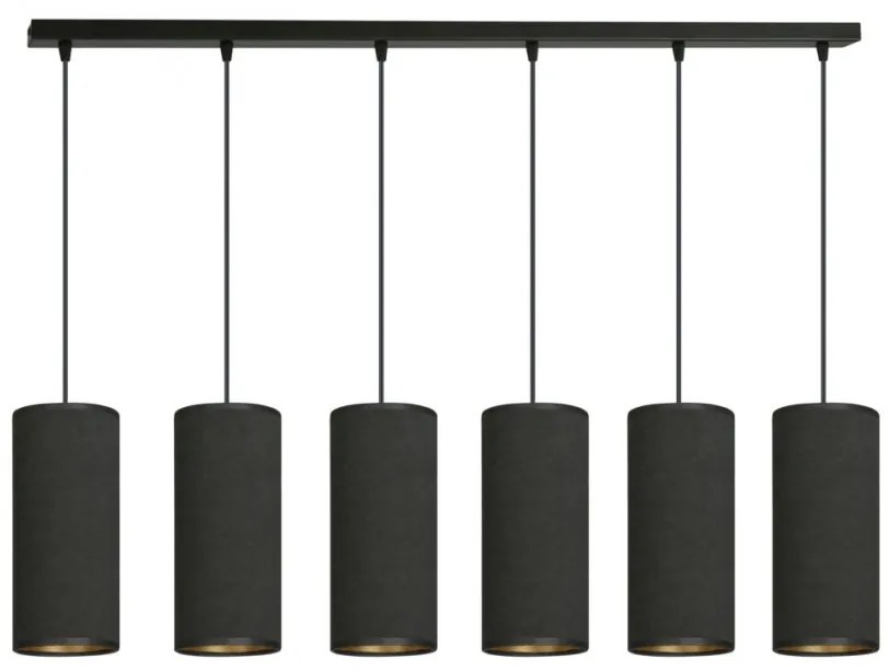 Lustra cu pendule moderne BENTE 6 negru