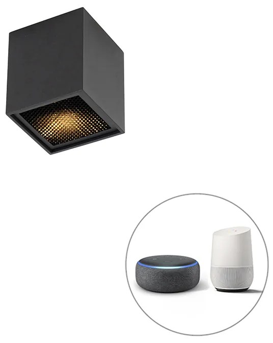 Spot de design inteligent negru cu WiFi GU10 - Qubo Honey