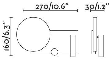 Veioză LED dimabilă de perete KLEE LED/10W/230V + LED/3W FARO 20066