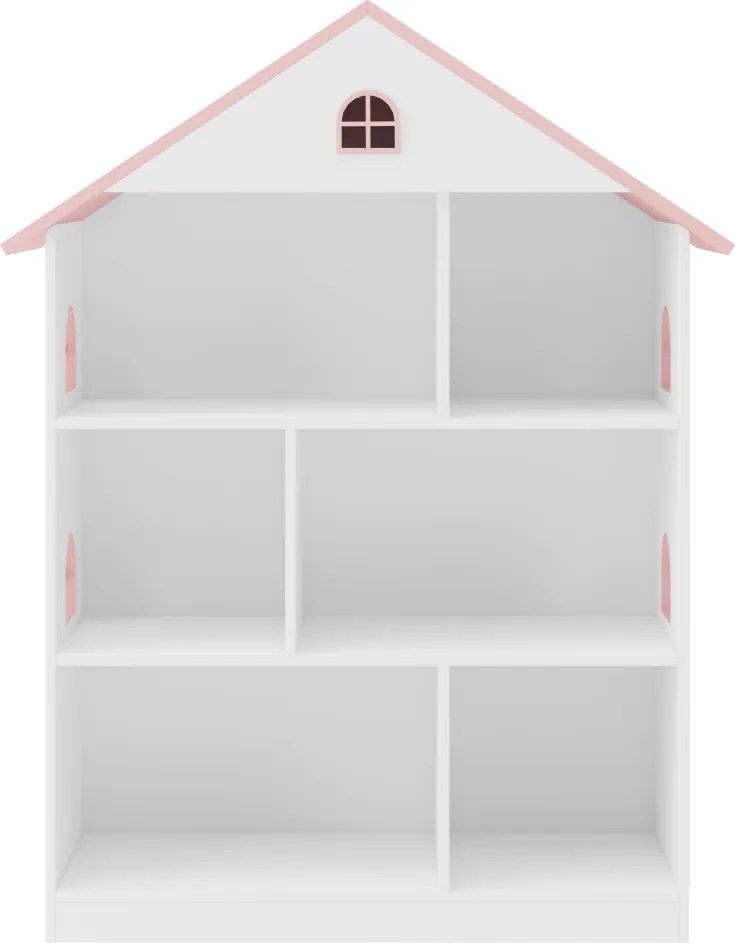 Bibliotecă pentru copii, alb/roz, MAISON TYP 1