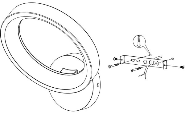 Aplică LED RGBW dimabilă MARGHERA-Z LED/16W/230V Eglo 900069