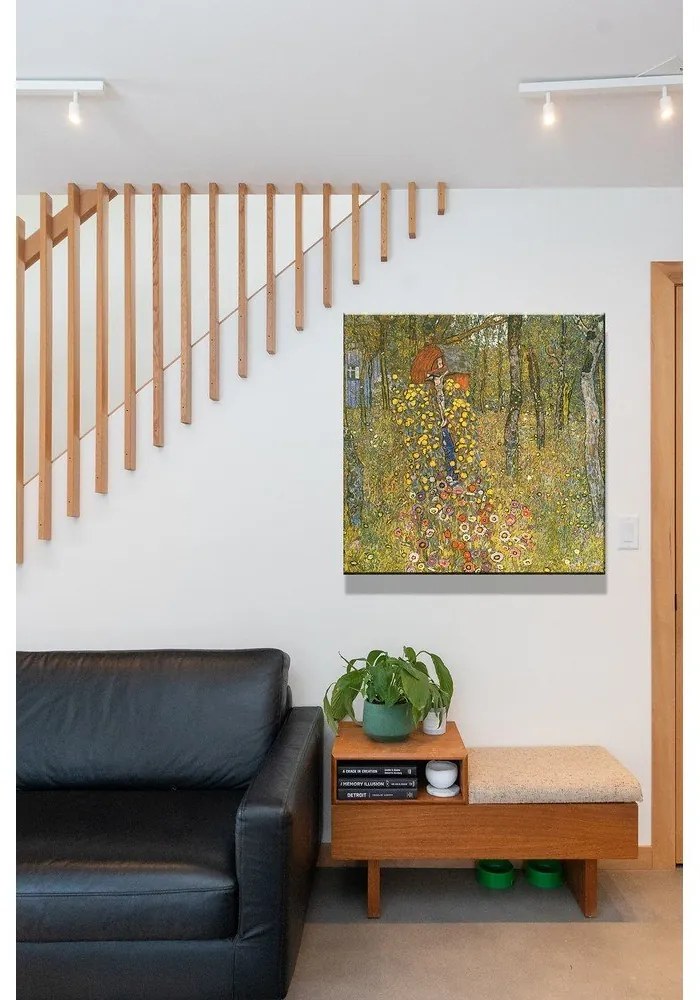 Reproducere tablou Gustav Klimt - Farm Garden With Crucifix, 60 x 60 cm