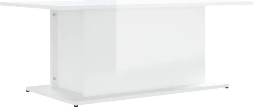 vidaXL Măsuță de cafea, alb extralucios, 102x55,5x40cm, lemn prelucrat