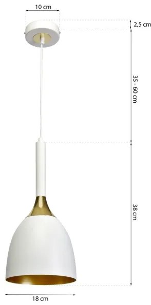 Lustră pe cablu CLARK 1xE27/60W/230V