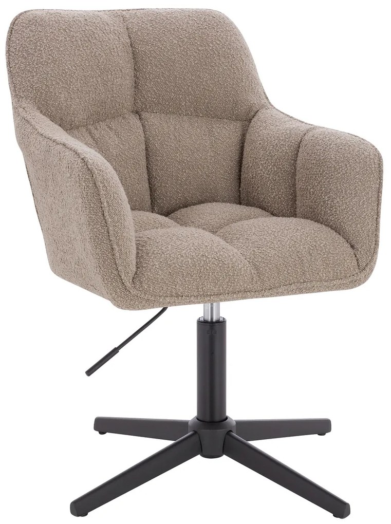 HR550CROSS Scaun Latte Boucle cu Bază Neagră
