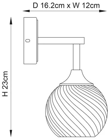 Endon 104052 - Aplica de perete ALLEGRA 1xE14/7W/230V crom lucios