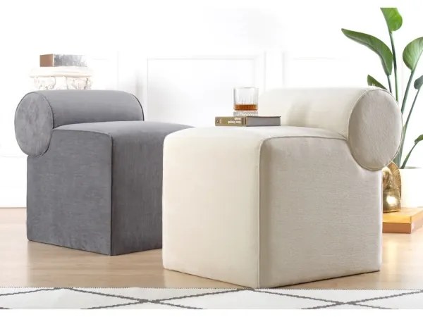 Taburet TIKI, 47 x 45 cm, gri