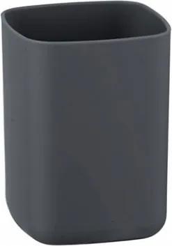Suport gri antracit din cauciuc termoplastic pentru periuta dinti 7x10 cm Barcelona Special Grey Wenko