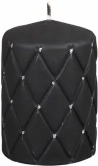 Lumânare decorativă Florencia, negru, 10 cm
