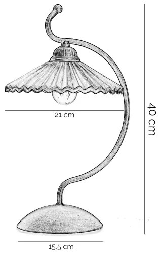 Lampă de masă ONLI ROSINA 1xE14/6W/230V bronz