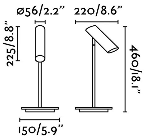 Lampa de masa design modern minimalist LINK III bronz