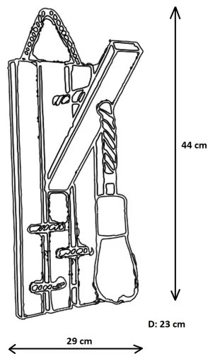 Aplica de perete AHSAP 1xE27/40W/230V, finisaj pin/nuc