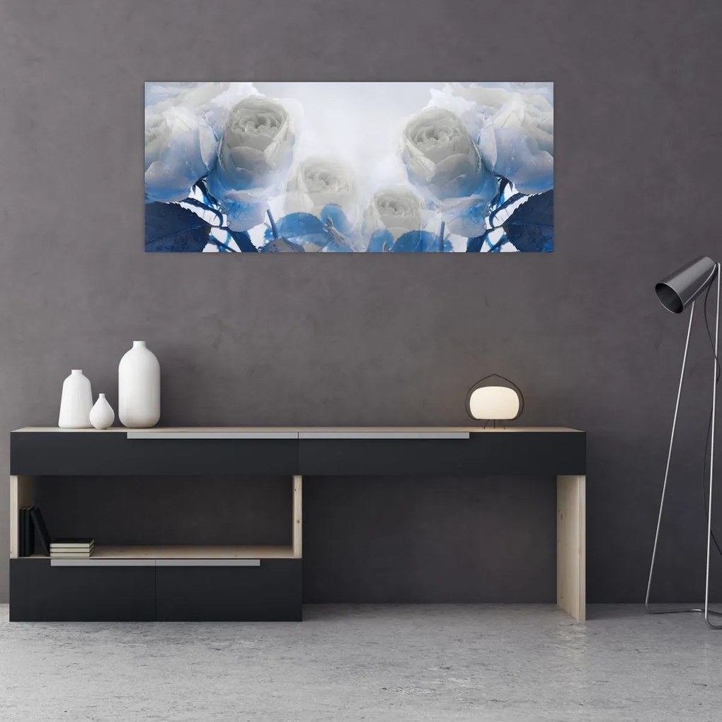 Tablou - Trandafir alb (120x50 cm)