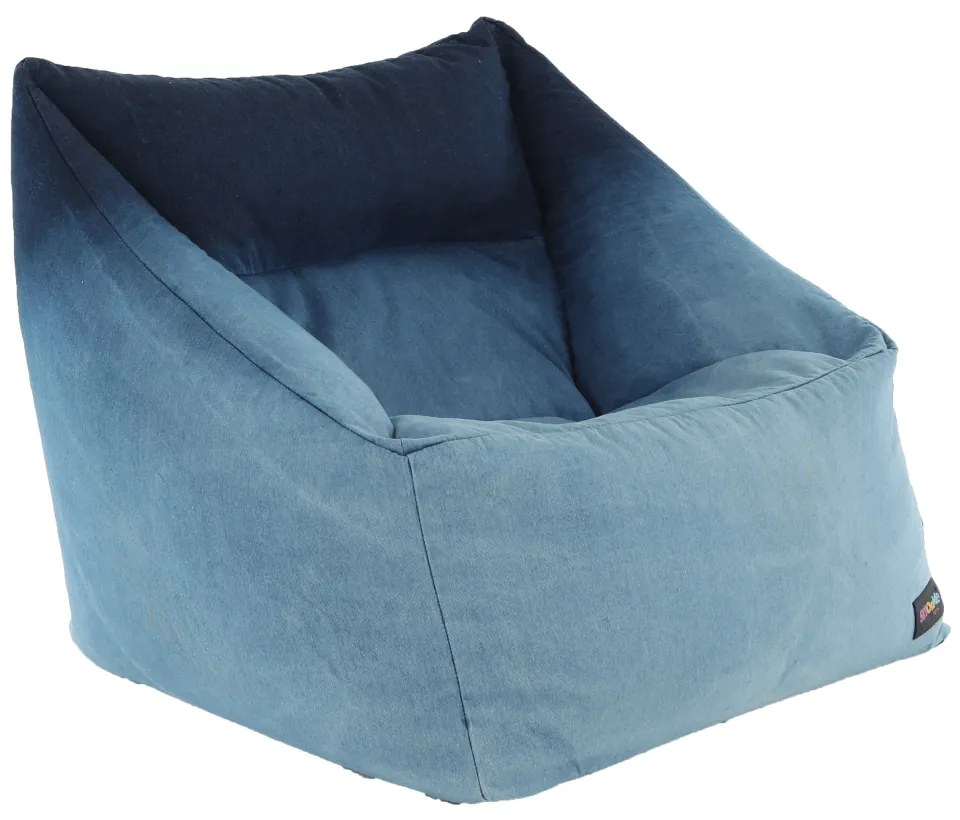Fotoliu tip sac, material textil jeans, KOZANIT