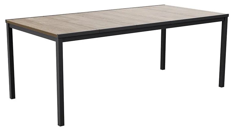 Masă de grădină din plastic Porto 200, lemn de frasin