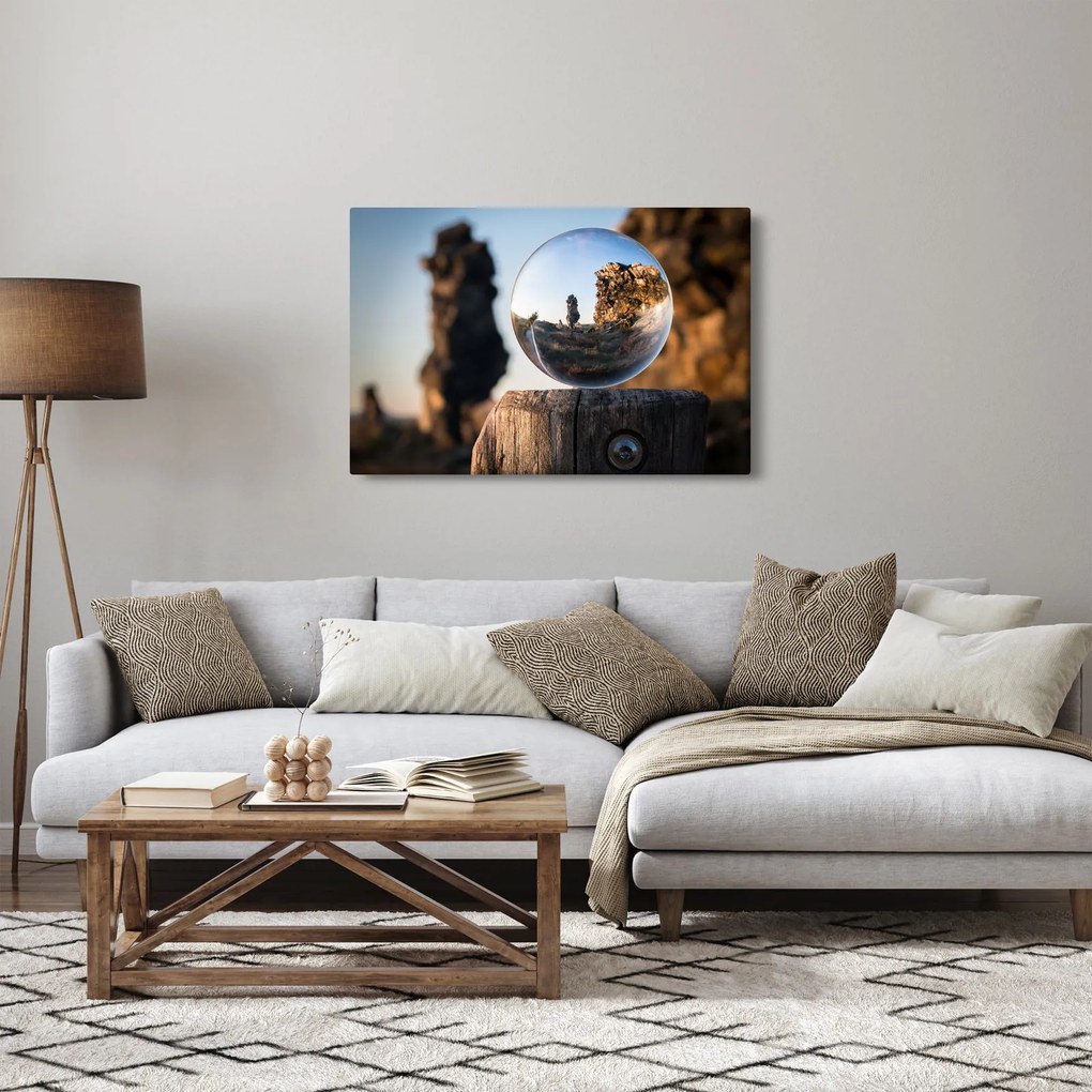 Tablou cu lupa și peisaj (90x60 cm)