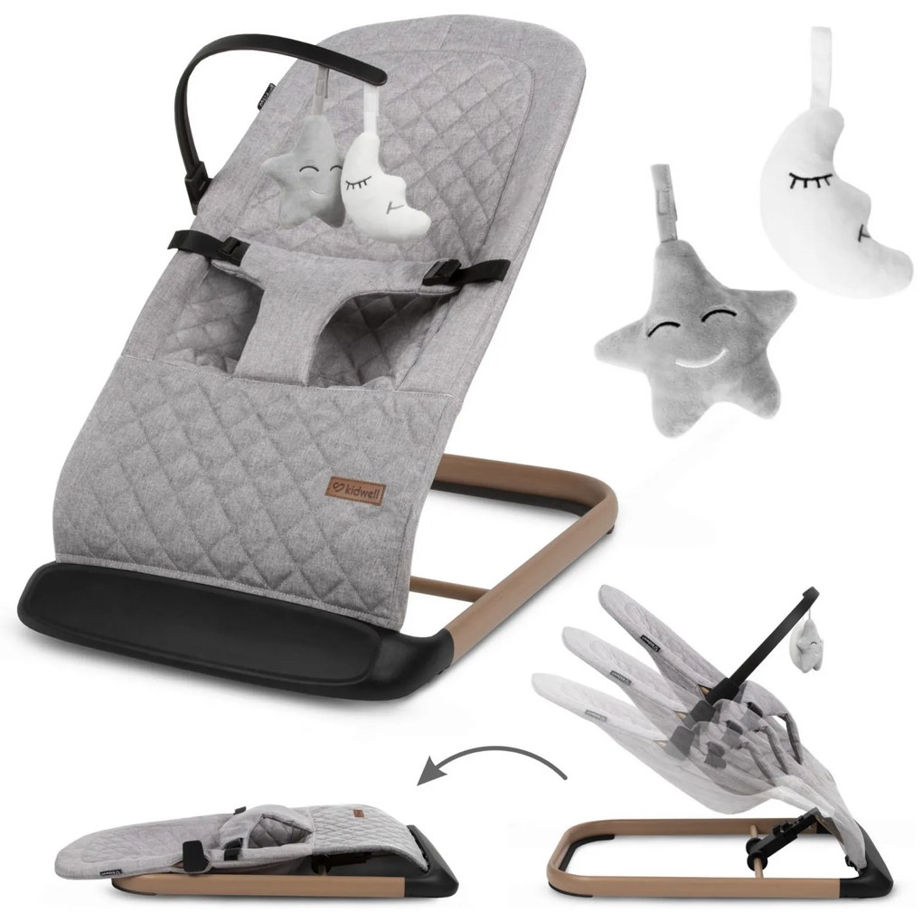 Balansoar pentru copii Kidwell Laro Full - Wooden Grey