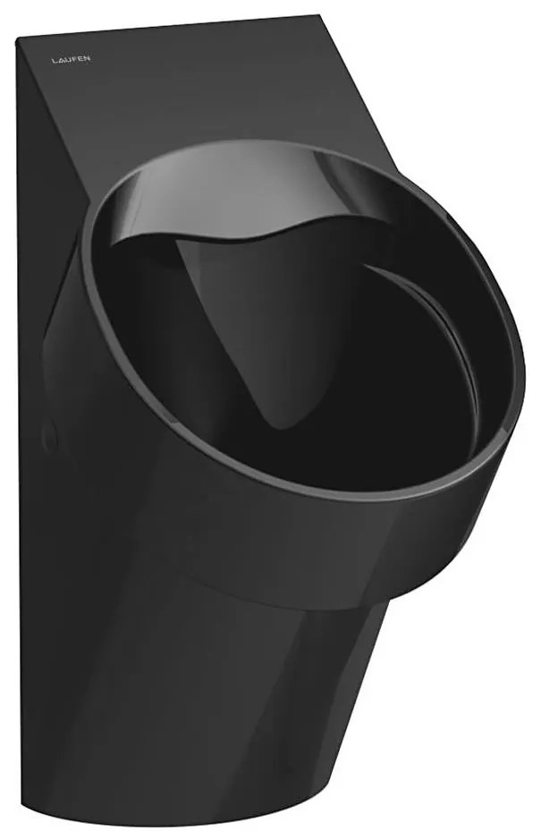 LAUFEN VAL H8402857160001 - Pisoar cu alimentare pe spate și evacuare pe spate, corp din ceramică, finisaj negru mat