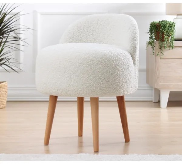 Scaun pentru copii MIKI, diam. 46 cm, alb