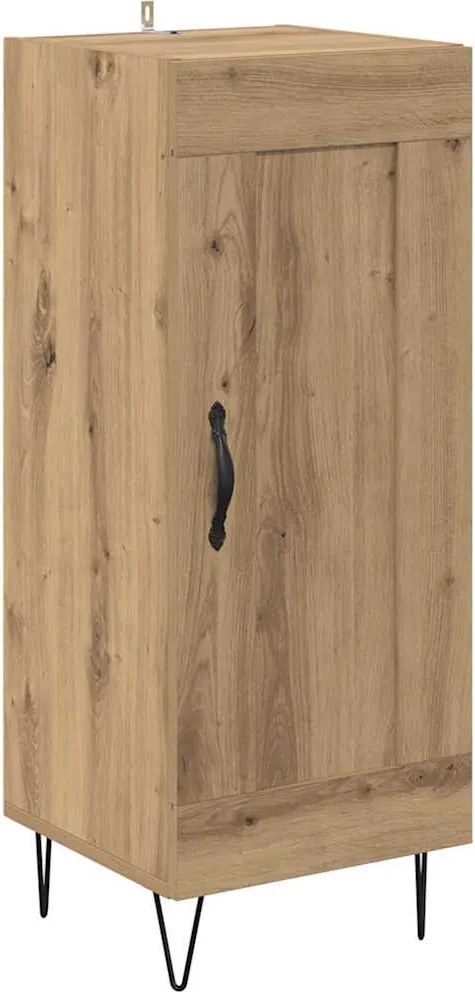 vidaXL Bufet Stejar Artizanal 34,5 x 34 x 90 cm