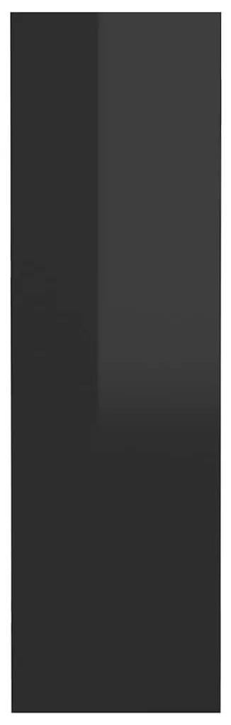 Pantofare de perete, 2 buc., negru extralucios, 60x18x60 cm PAL 2, negru foarte lucios, 60 x 18 x 60 cm, 1, 1