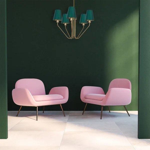 Lustră pe tijă VICTORIA 5xE27/60W/230V verde