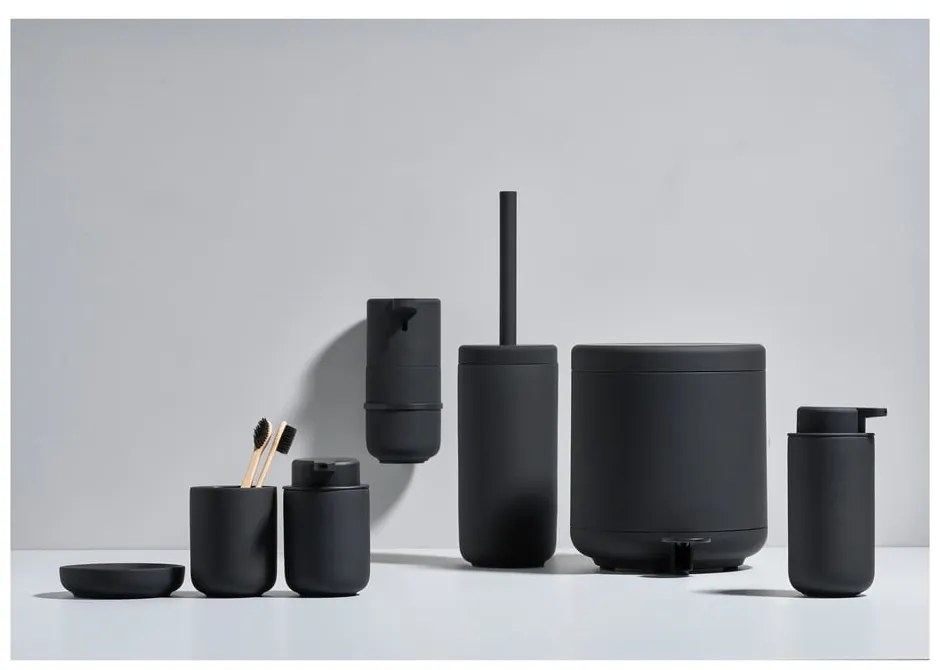 Dozator de săpun lichid negru de perete din gresie ceramică 450 ml Ume – Zone