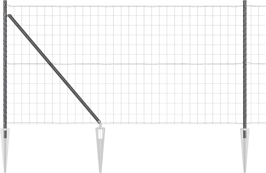 vidaXL Gard cu Stâlp Gri 1 x 10 m Oțel și PVC