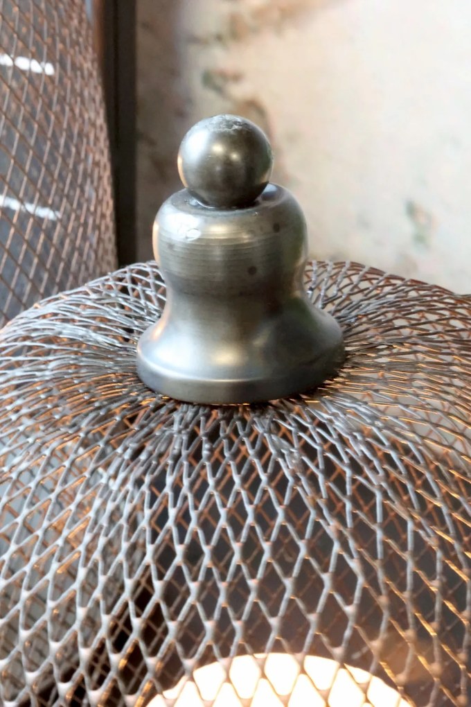 Set 2 suporturi pentru lumânări din metal tip plasă, "Bell"