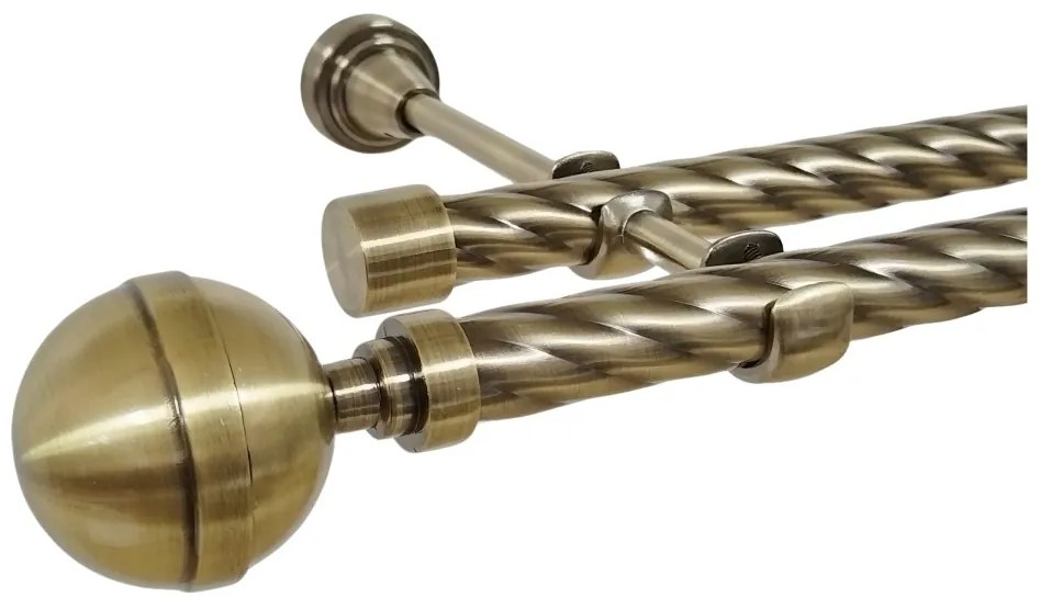 Galerie TWIST dubla KALISTO fara inele 19/19 mm - aur antic (Alege marime: 360 cm)