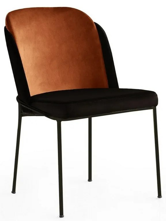 Set de scaune de sufragerie Dore Bronze and Black,4 bucăți