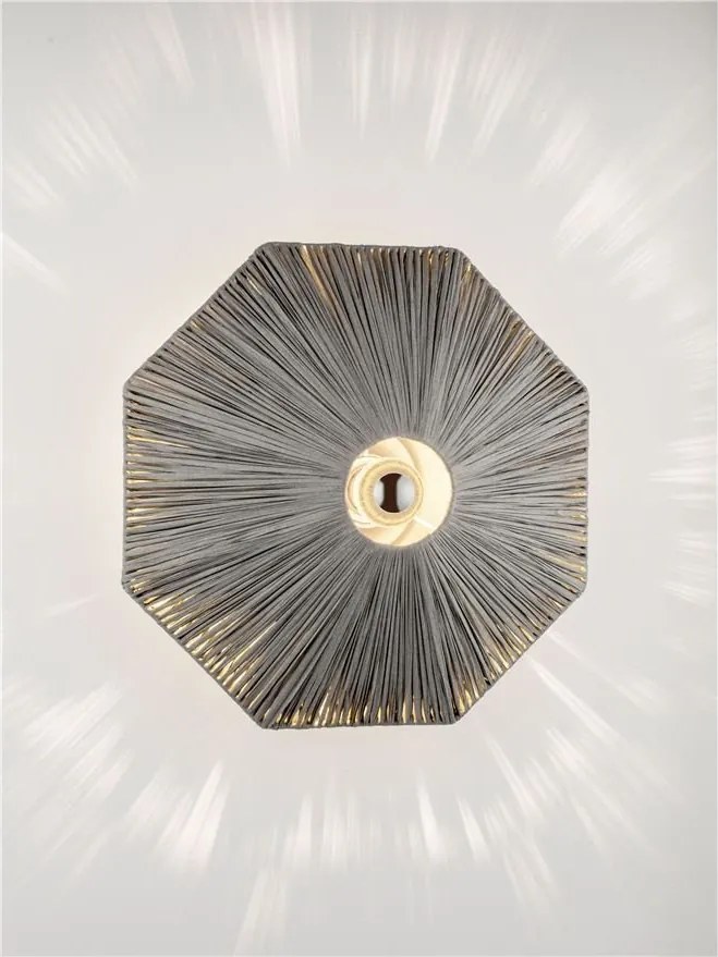 Aplica de perete cu design texturat ELVIO gri 45cm