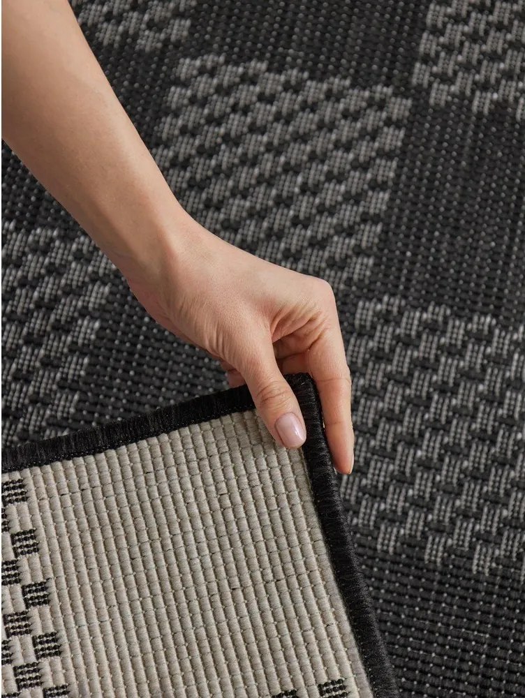 Covor pentru exterior și interior negru/crem 120x170 cm Haringey Dorothy – Ted Baker