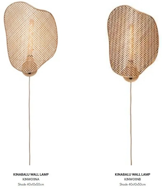 Aplica de perete Eco, Bambus, Kinabalu, natural