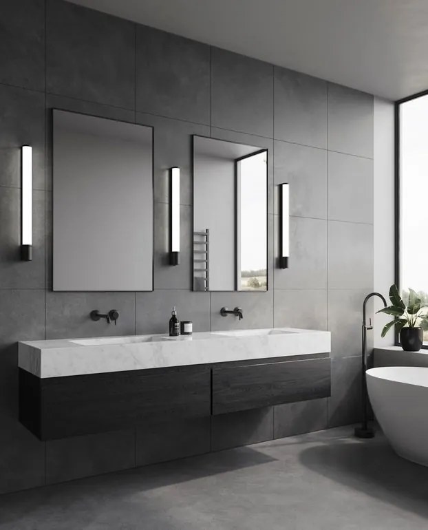 Aplica LED cu priza, protectie IP44, pentru baie Malaika 68 negru