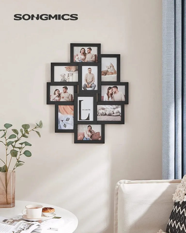 Set 10 Rame Foto, MDF, Negru