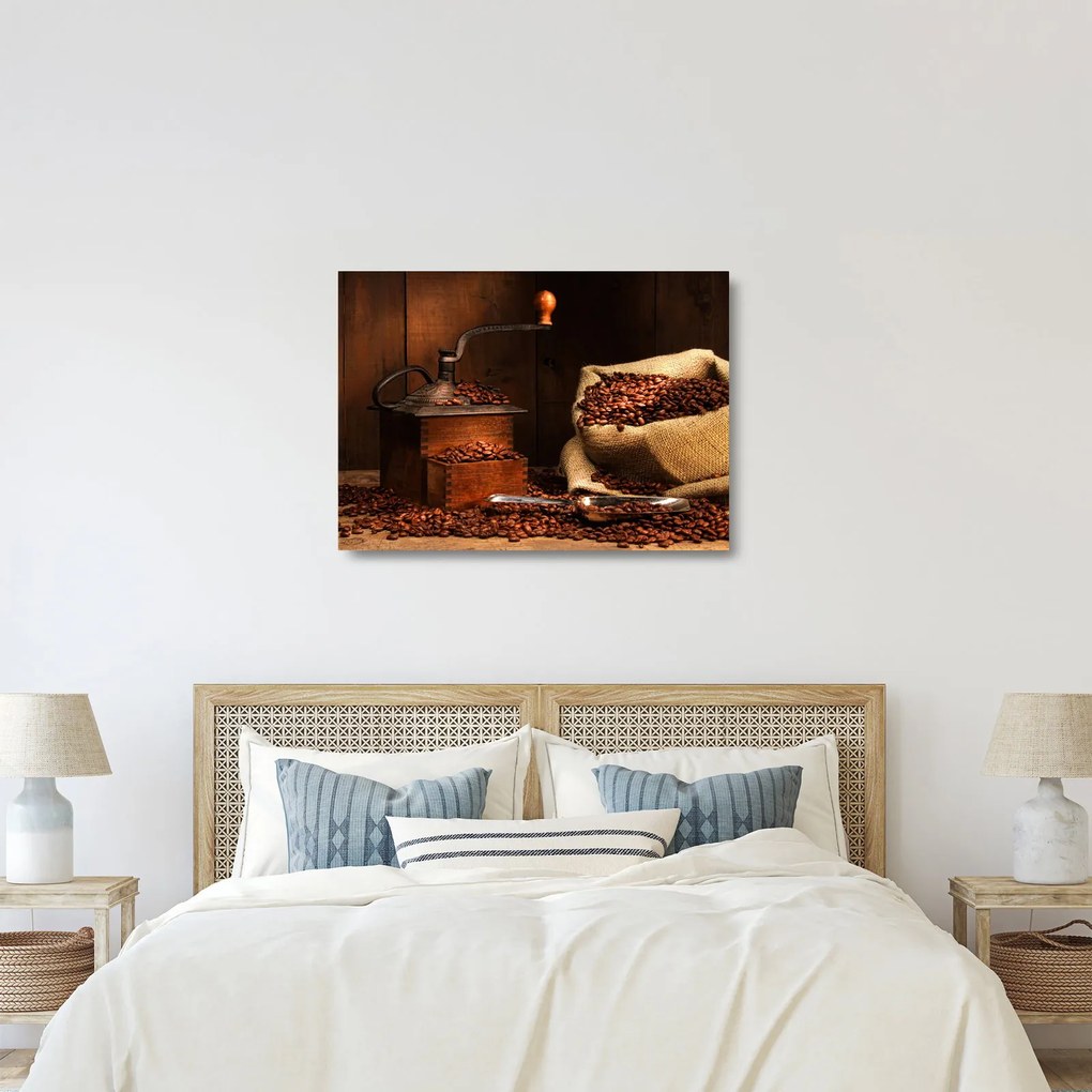 Tablou pe sticlă cu cafea (70x50 cm)