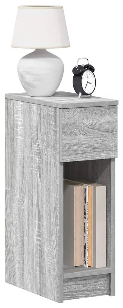 vidaXL Noptiere cu sertar 2 buc Gri Sonoma 20x36x60 cm