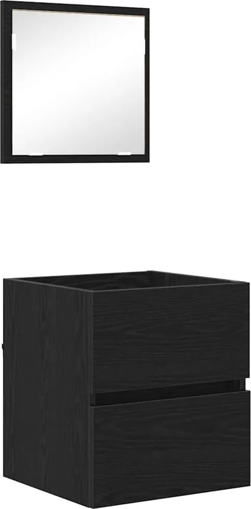 vidaXL Dulap de Baie Stejar Negru 41 x 38,5 x 45 cm Lemn compozit