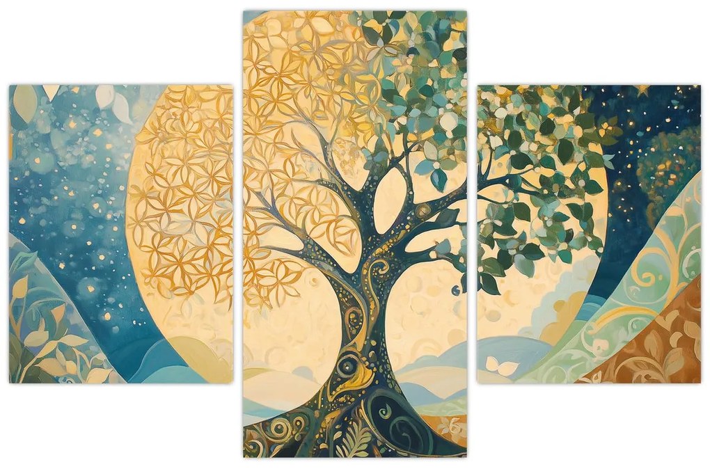 Tablou – Arborele vieții în lună (90x60 cm)